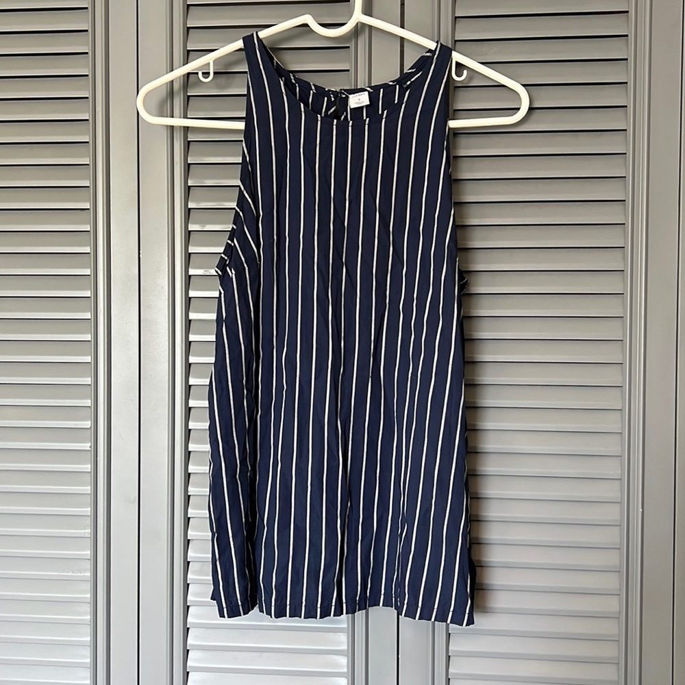 Old Navy : Blue and White Striped Tank - Small
